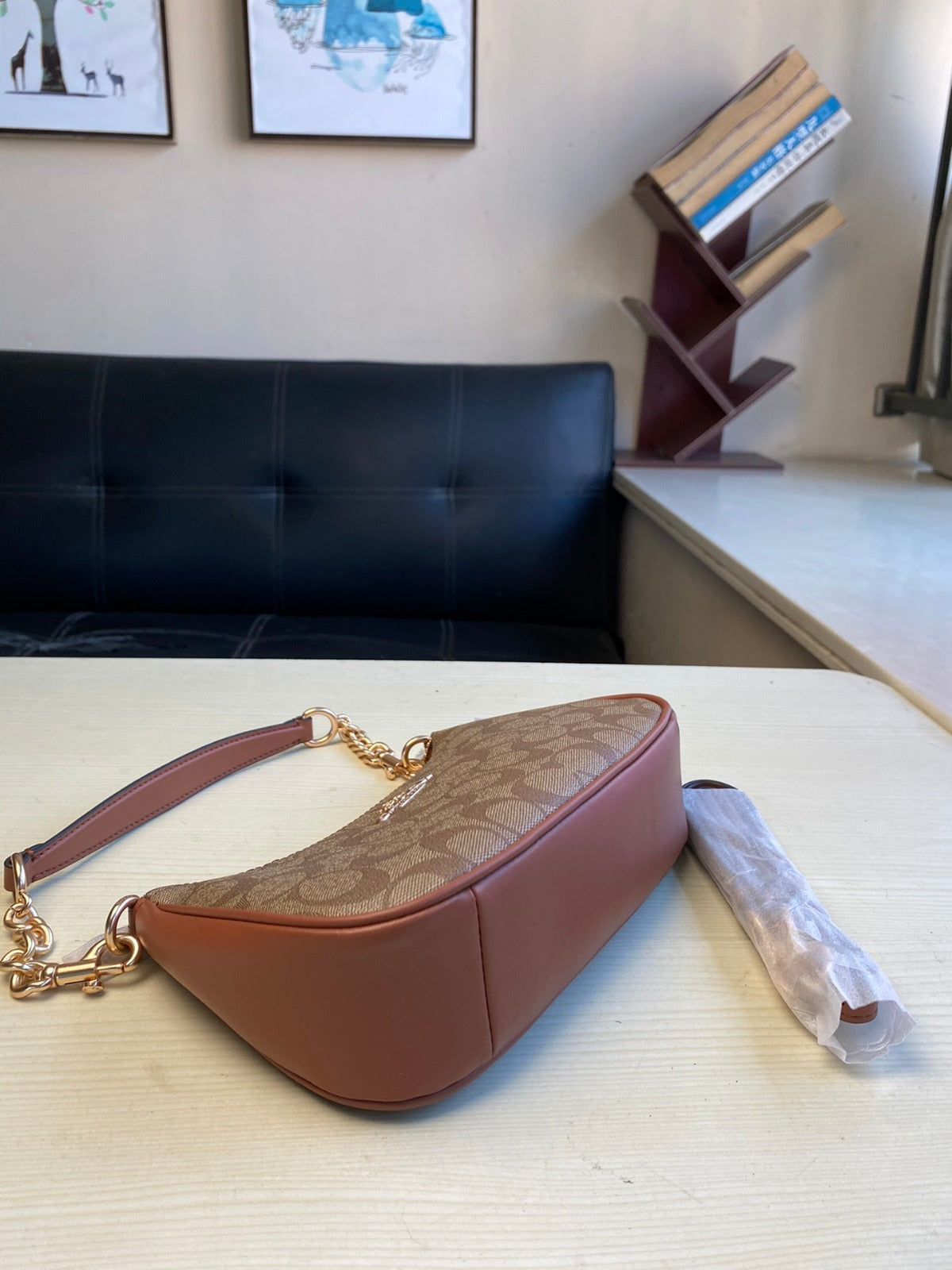Coach Teri Shoulder Bag - Castanho conhaque