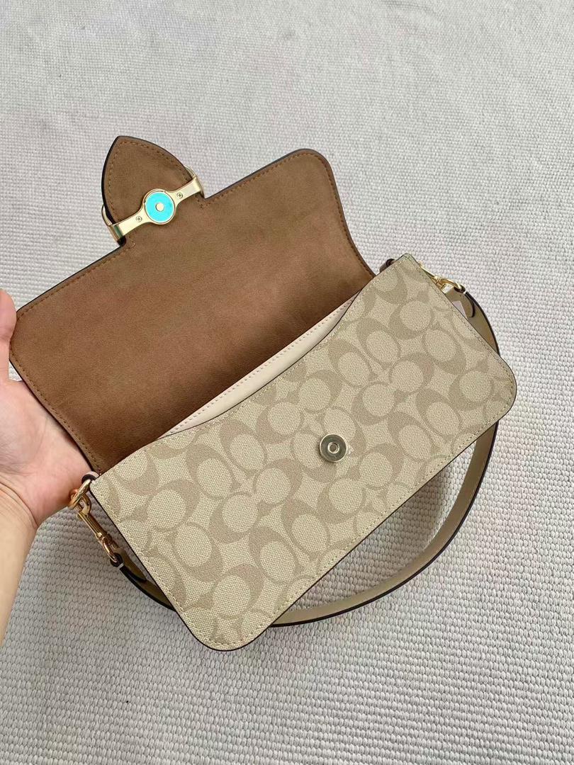 Coach Morgan Shoulder Bag 27 - Bege e castanho