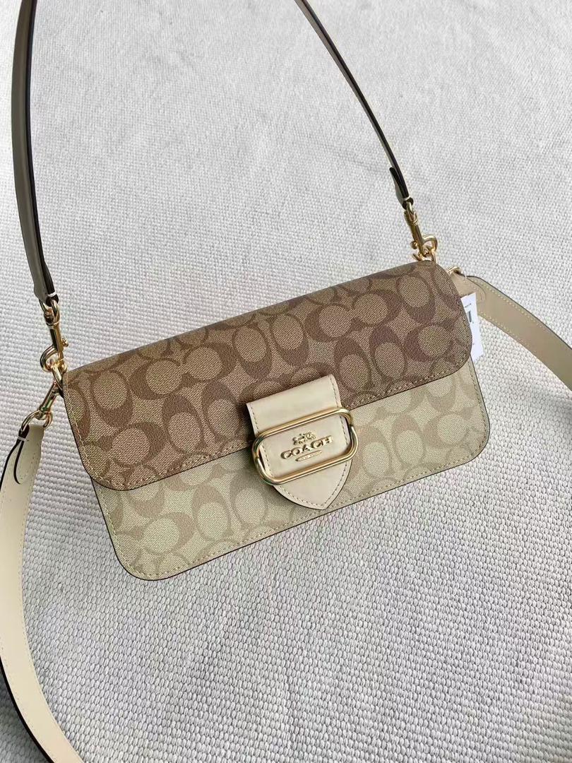 Coach Morgan Shoulder Bag 27 - Bege e castanho