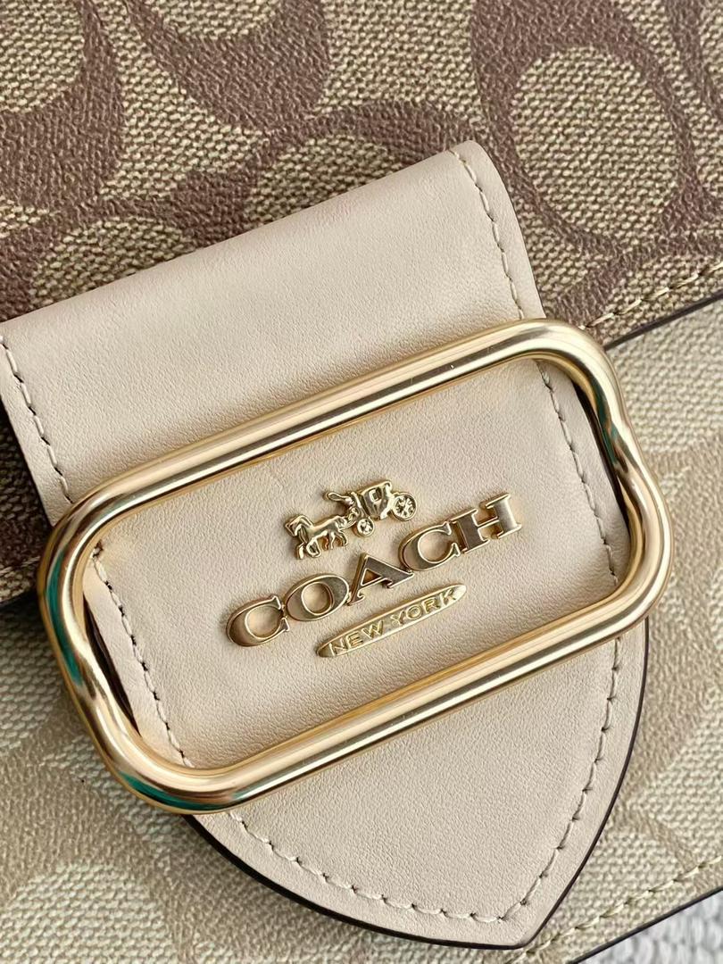 Coach Morgan Shoulder Bag 27 - Bege e castanho