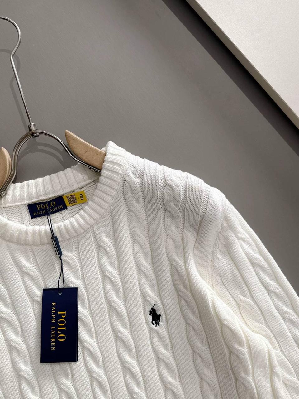 Polo Ralph Lauren em gola redonda -  Branco
