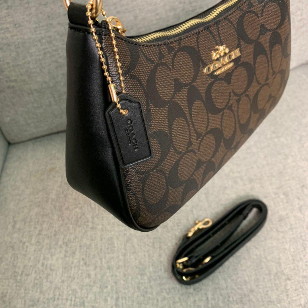 Coach Teri Shoulder Bag - Castanho escuro