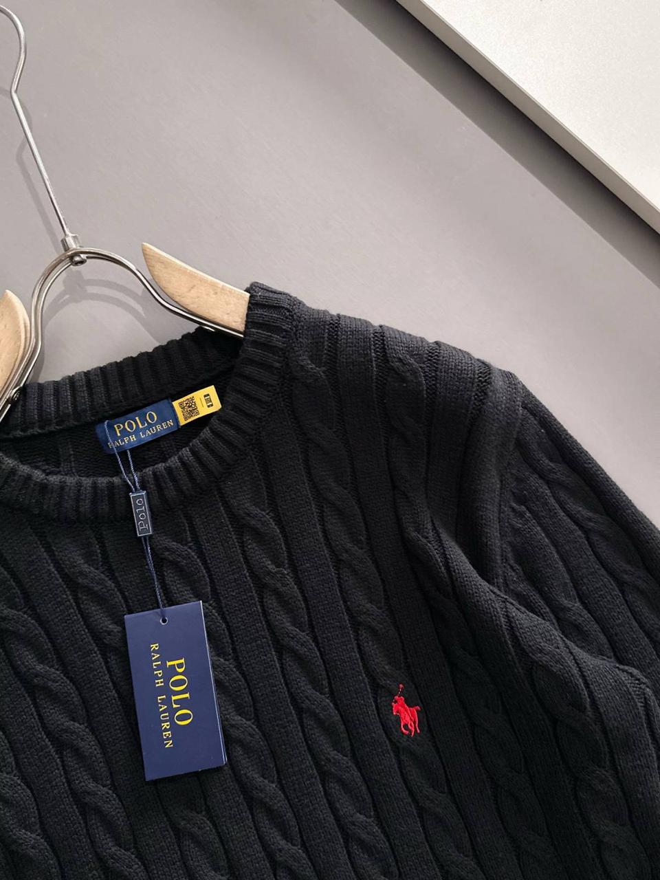 Polo Ralph Lauren em gola redonda - Preto