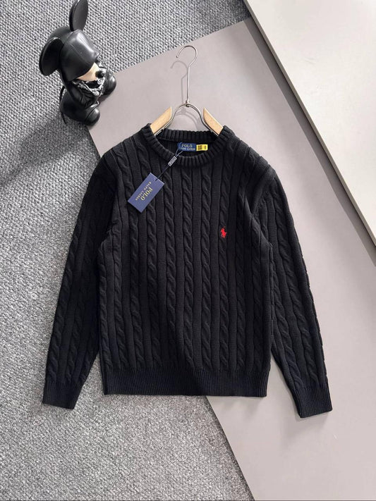Polo Ralph Lauren em gola redonda - Preto