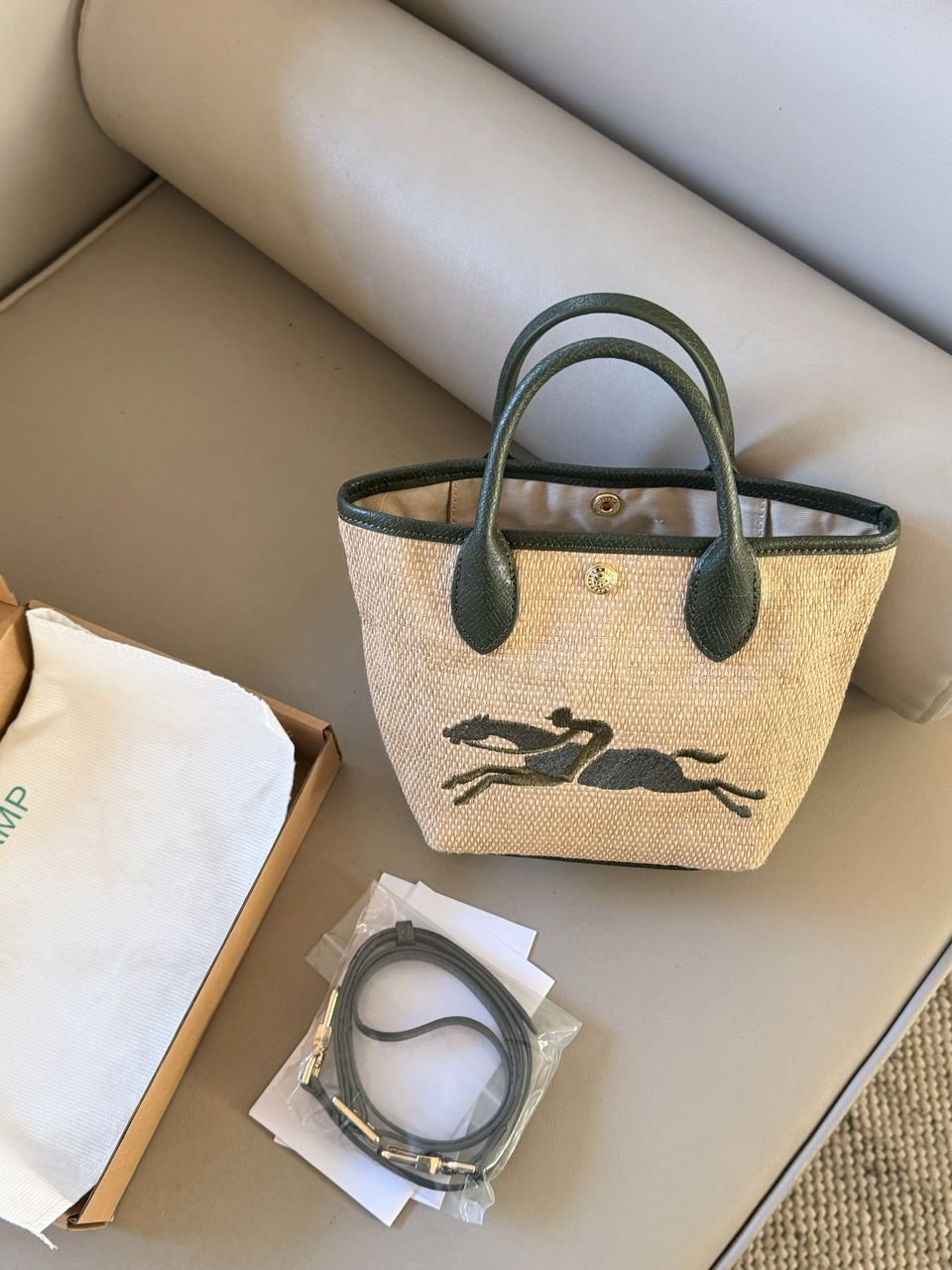 Longchamp Le Panier Pliage XS - Verde floresta