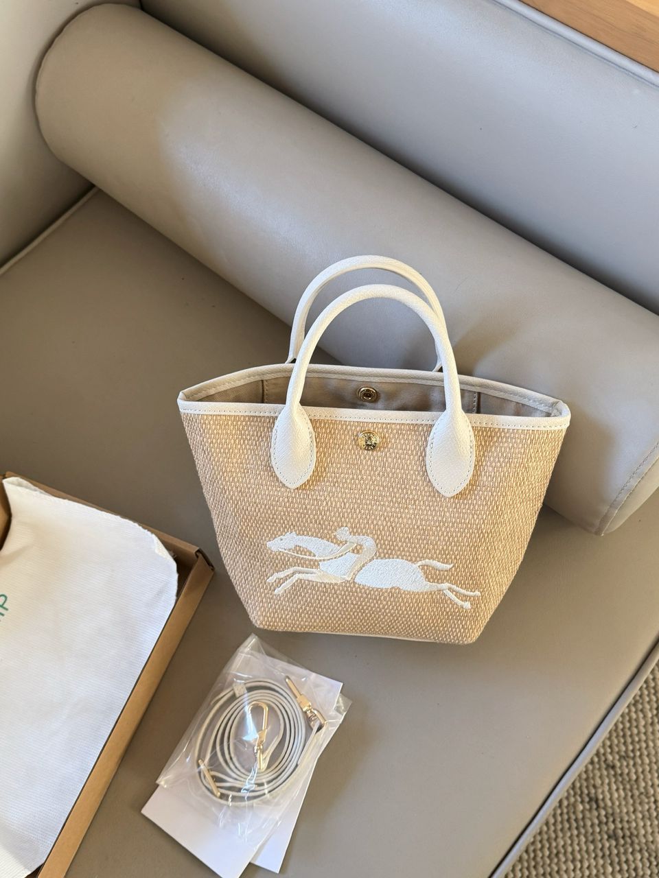 Longchamp Le Panier Pliage XS - Branco
