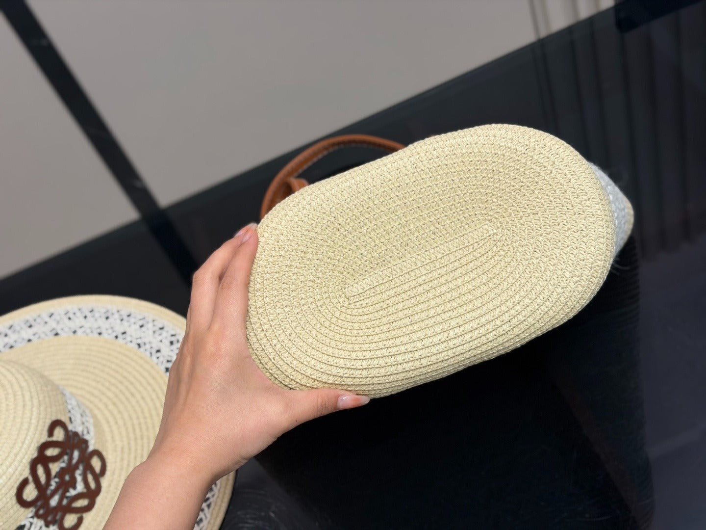 Loewe Woven Straw Tote Bag