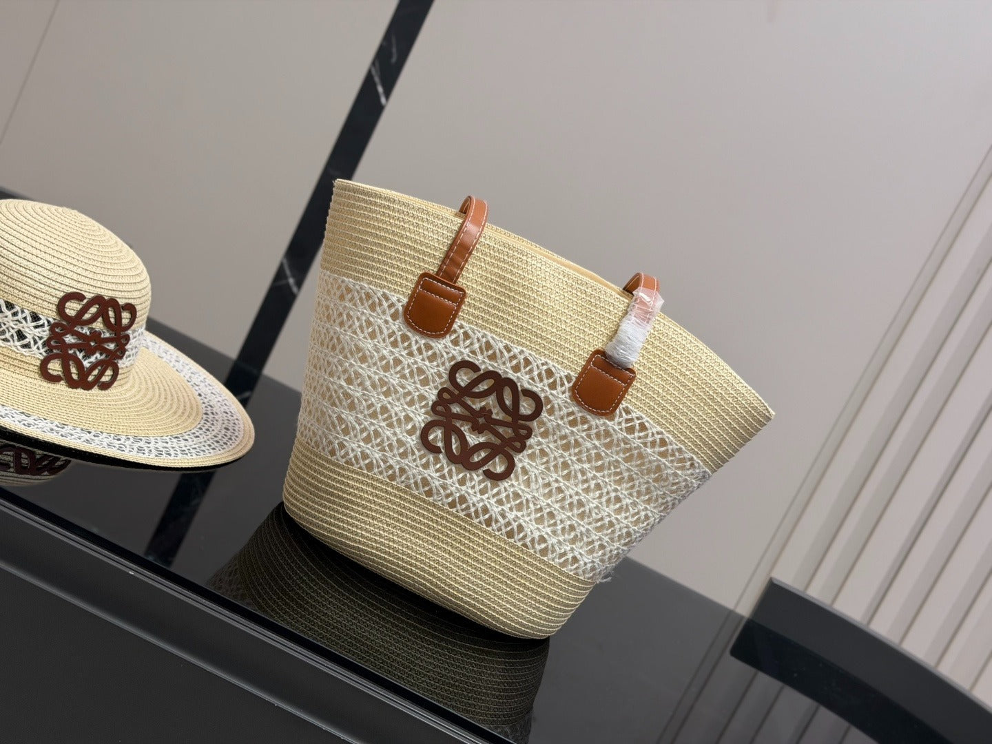 Loewe Woven Straw Tote Bag