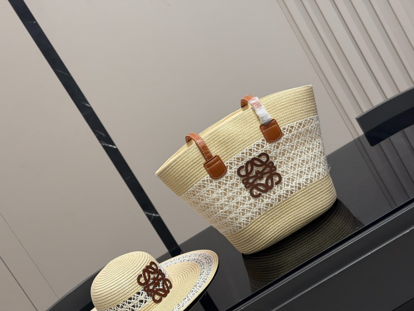 Loewe Woven Straw Tote Bag