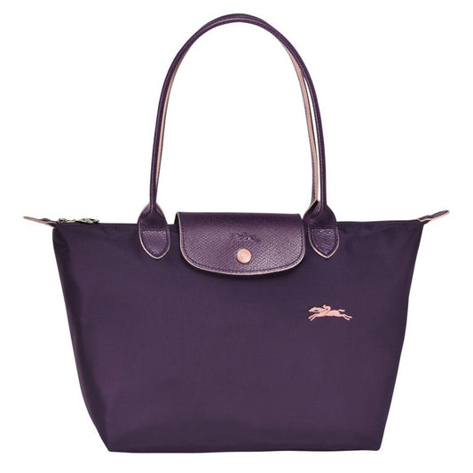 Longchamp M - Violeta com acabamento em rosa