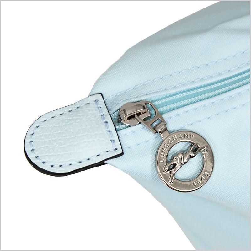 Longchamp M - Verde água com acabamento em preto