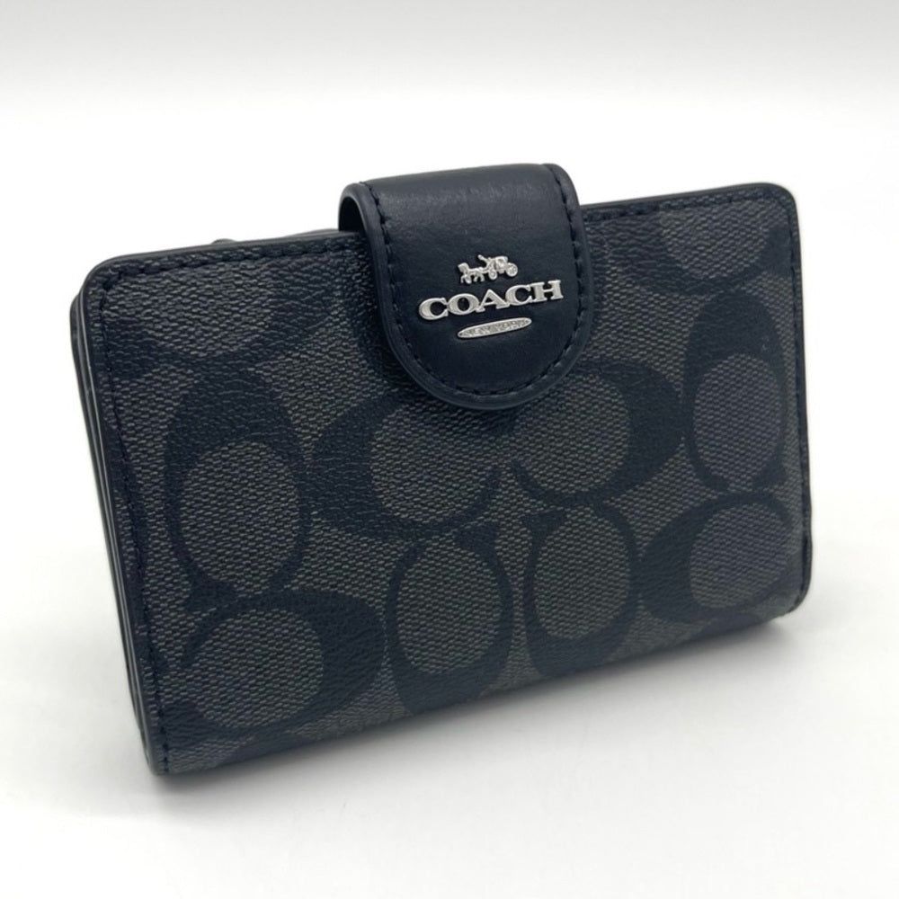 Carteira Coach Corner Zip - Preto