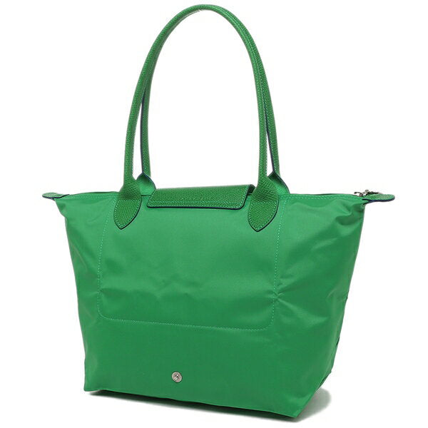 Longchamp M - Verde cacto com acabamento azul