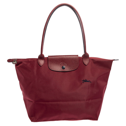 Longchamp M - Vermelho granada com acabamento em preto