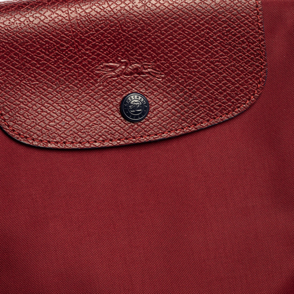 Longchamp M - Vermelho granada com acabamento em preto