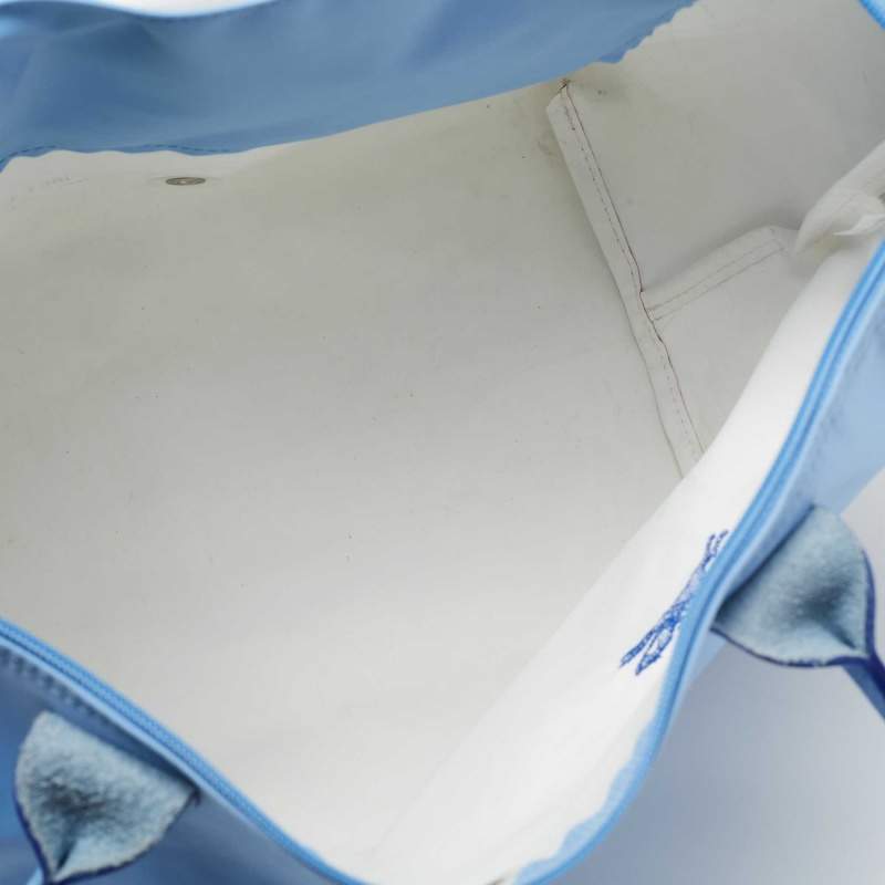 Longchamp M - Azul bebê com acabamento em azul marinho