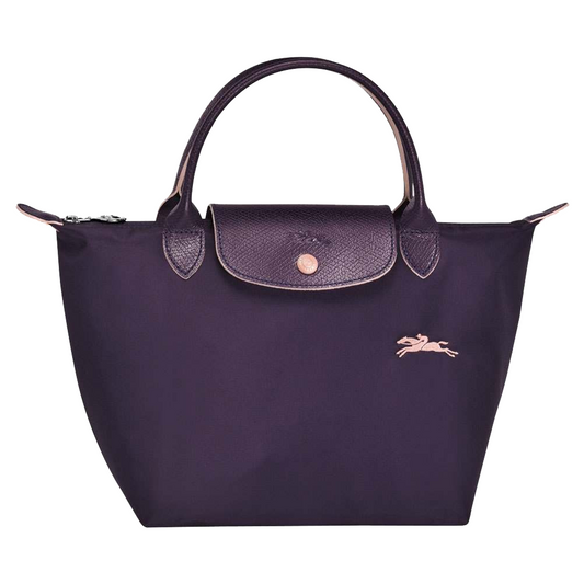Longchamp S - Violeta com acabamento em rosa