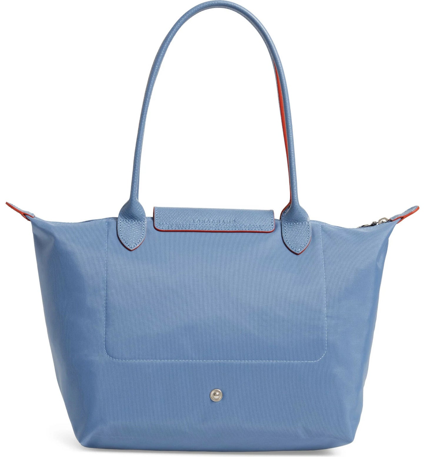 Longchamp M - Azul com acabamento em vermelho