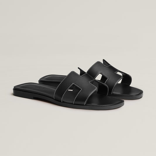 Sandália Hermès Oran - Preto